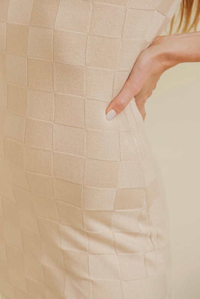 Textured Knit Mini Dress
