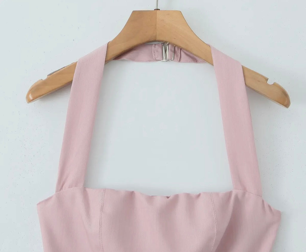 Pleated Dress with Stich Detail